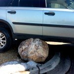 My car sits on a rock My car sits on a rock