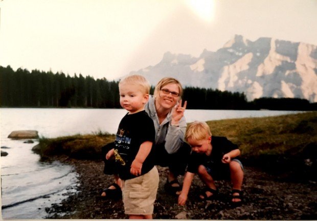 The boys and I, Banff National Park, Canada, July 2004