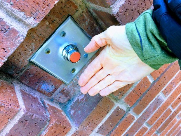 The Red Button at Buffalo Bayou Park, Houston, Texas